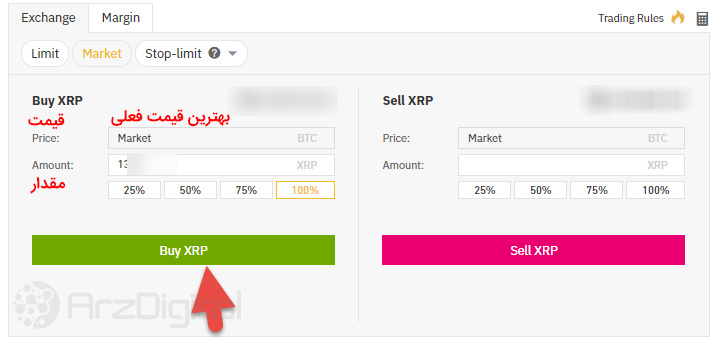 خرید سریع در بایننس (۳)